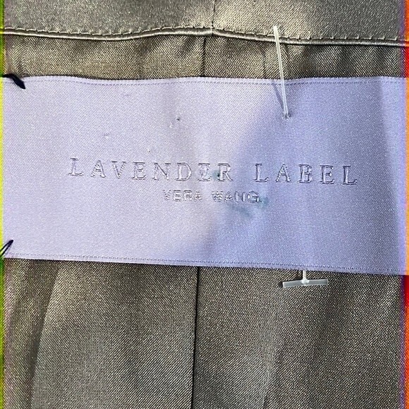 Vera Wang Lavender Label stone tucked charmeuse strapless gown S - Picture 3 of 4